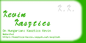 kevin kasztics business card